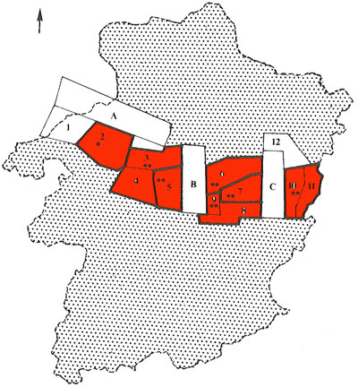 map of the Limburg mine concessions